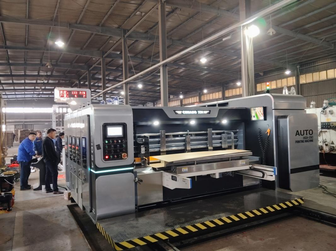 Cardboard box machinery being commissioned at the client's factory. Cardboard box machinery being commissioned at the client's factory.
