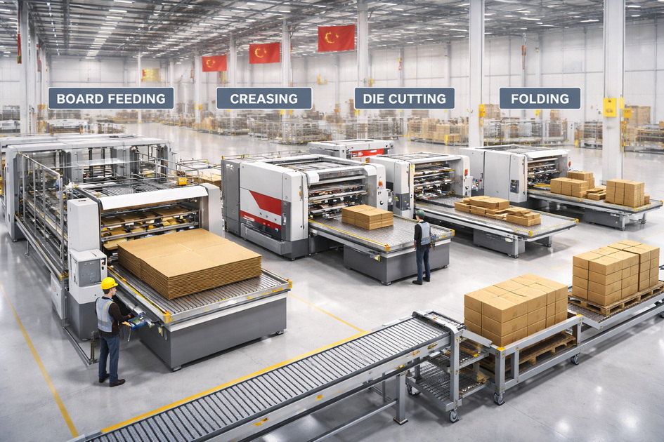 Triple Wall Carton Packaging Machine Line Triple Wall Carton Packaging Machine Line