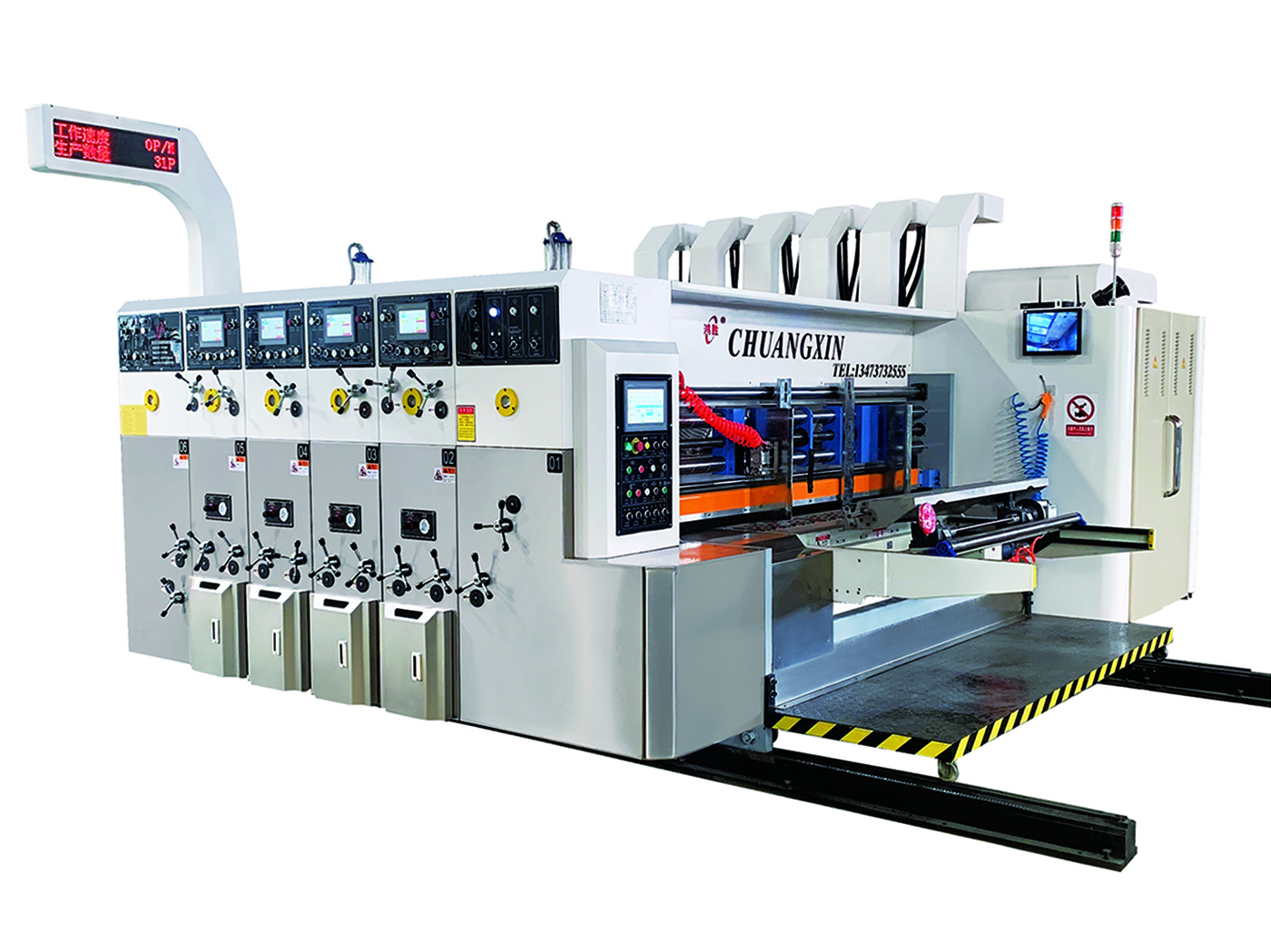 High Speed Flexo Printer Slotter Die Cutter Machine