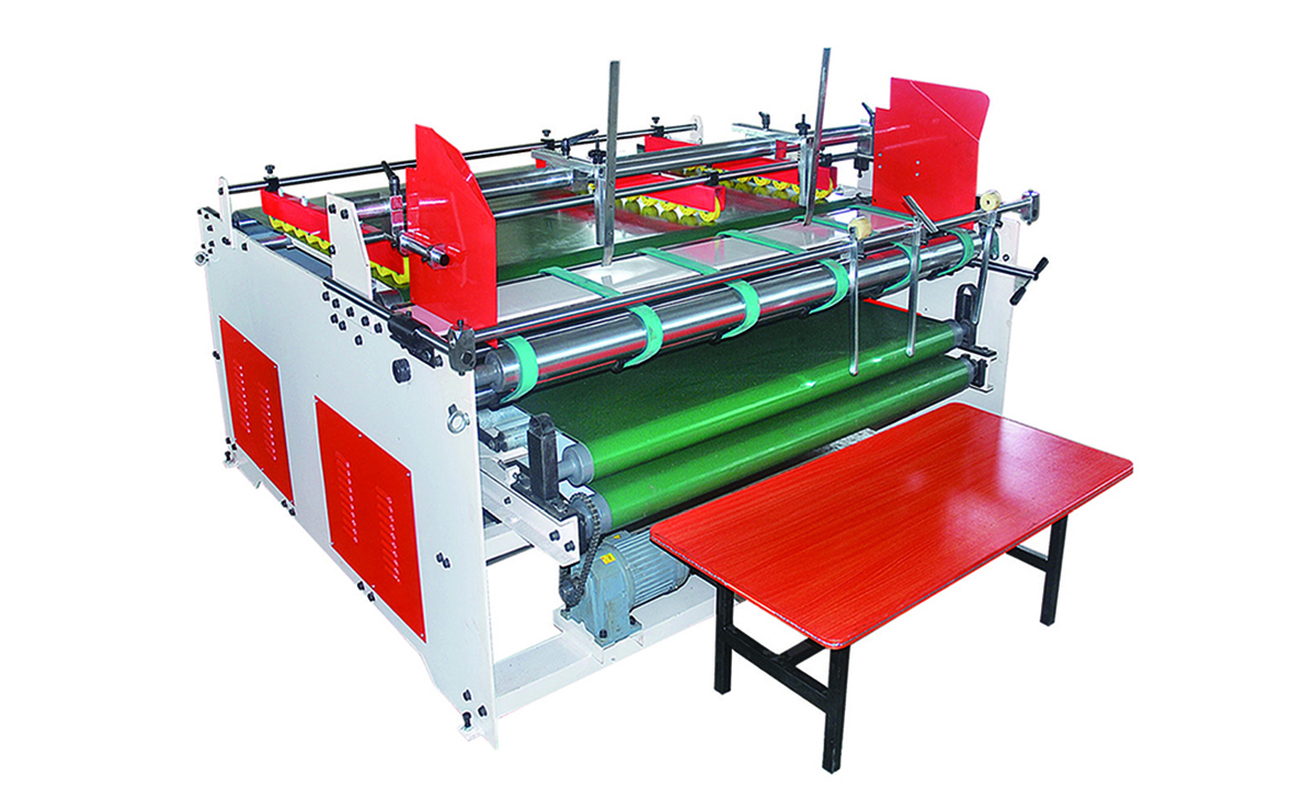 Manual press type semi auto gluer machine
