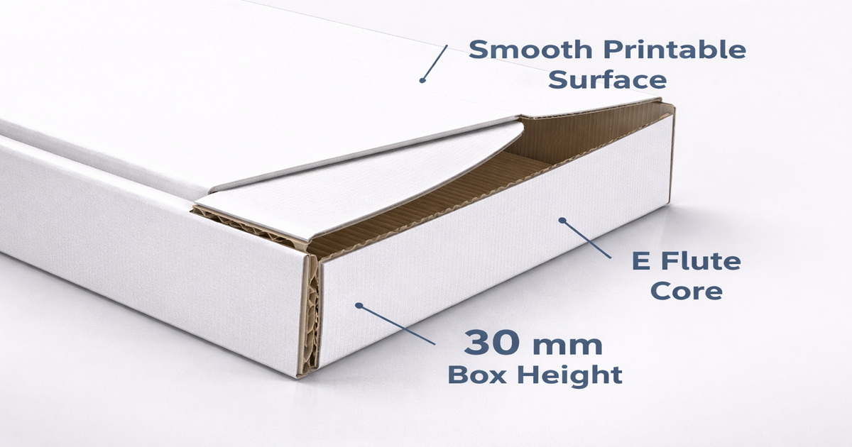 E Flute Box Structure Close Up E Flute Box Structure Close Up