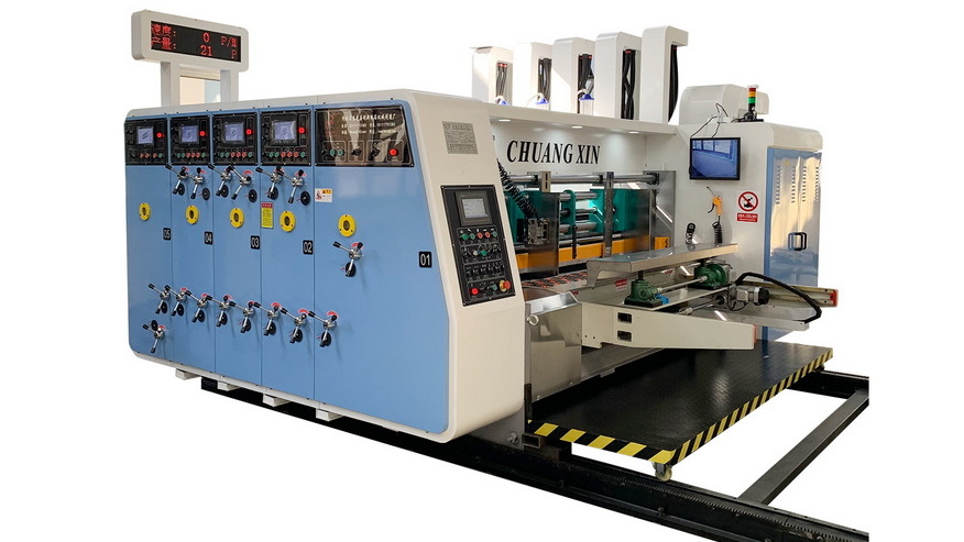 Multi Color Stack Flexo Press With Stacker