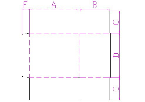 Corrugated Carton Box Slitting Scoring Layout Diagram