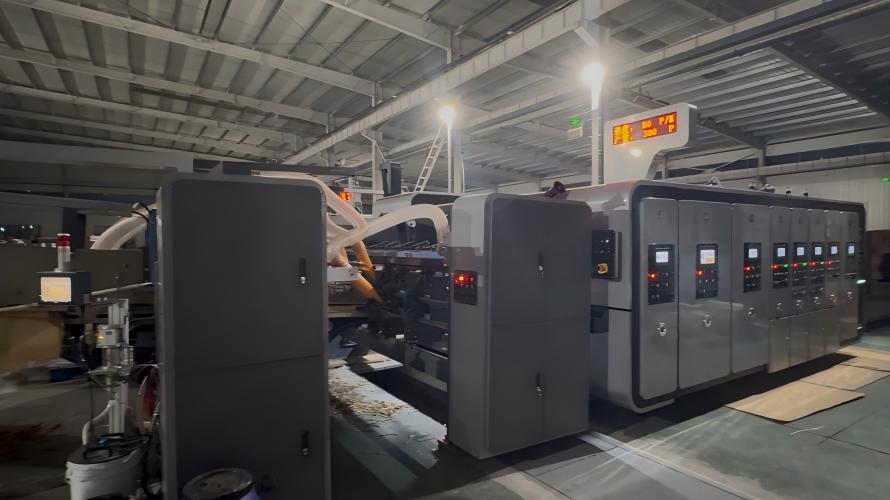 Romania 4-Color Carton Printing Slotting Gluing Strapping Intelligent Line